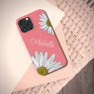 Case-Mate iPhone Case Boho Daisies Botanique Pêche Florale tendance