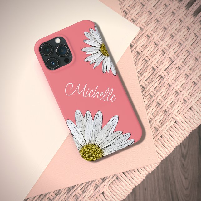 Coques Case-Mate iPhone Boho Daisies Botanique Pêche Florale tendance (Créateur téléchargé)