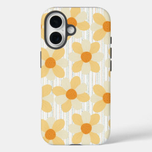 Coques iPhone 16 Boho Daisies + pluie arc-en-ciel