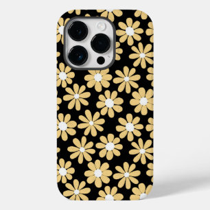 Coque Pour iPhone 14 Pro Boho Daisy Art - dessiné à la main