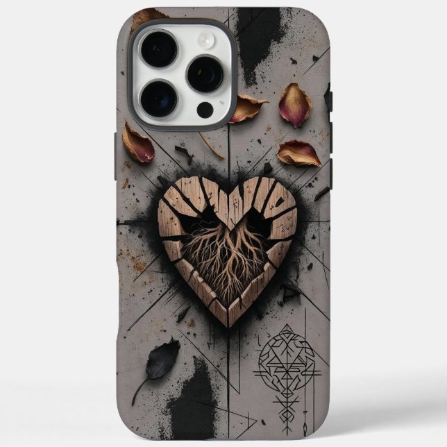 Coques Case-Mate iPhone Boho foncé en bois fissuré (Verso)