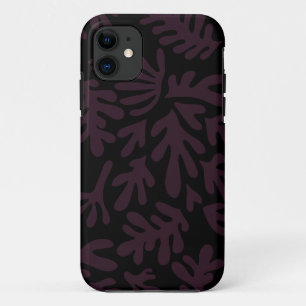 Case-Mate iPhone Case Boho Matisse Formes botaniques Motif gris noir