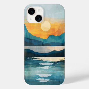 Coque Pour iPhone 14 Boho Sunset Mountains