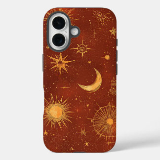 Coques iPhone 16 Boho Téléphone Boho, Rêves célestes en terre cuite