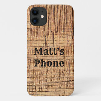 Case-Mate iPhone Case Bois brut Graisse personnalisé Texte Téléphone Cas
