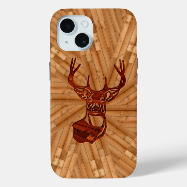 Coques Case-Mate iPhone Bois - Buck Deer Mount (Verso)
