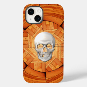 Coque Pour iPhone 14 Bois de carte Tarot avec incrustation crânienne 3D