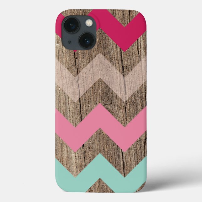 Coques Case-Mate iPhone Bois pastel chevron zigzag zig zag motif chic (Verso)