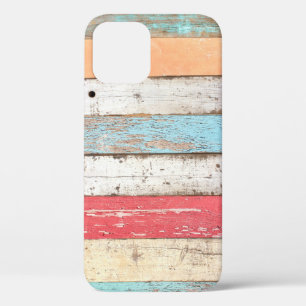 Case-Mate iPhone Case Bois vintage : Texture criquée multicolore.