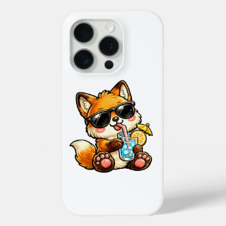 Coque iPhone 15 Pro Boisson Renard Cool