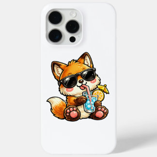 Coque iPhone 15 Pro Max Boisson Renard Cool