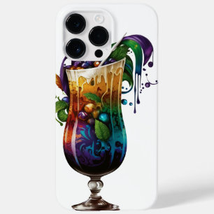 COQUE POUR POUR iPhone 14 PRO MAX BOISSONS JOLIS MARDI GRAS A L'AQUARELLE