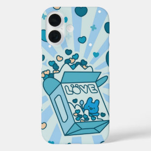 Coques iPhone 16 Boîte de céréales mignonne Love