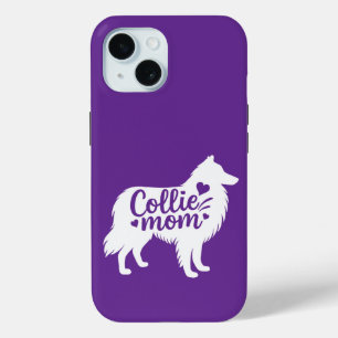 Coque Pour iPhone 15 Boîte de téléphone portable Collie Maman