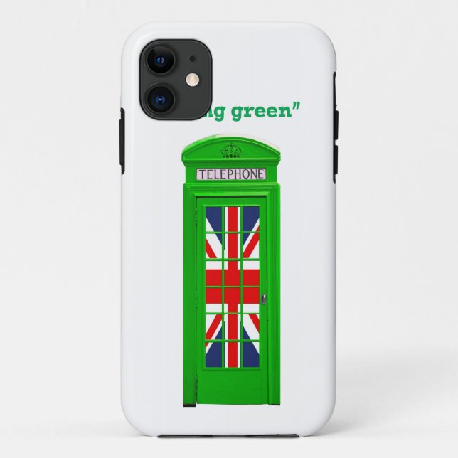 Coques Case-Mate iPhone Boîte téléphonique londonienne "Go green" (Dos)