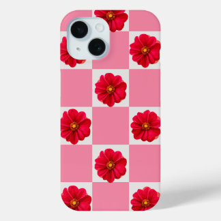 Coque Pour iPhone 15 Boîtes de téléphone à fleurs mignonnes
