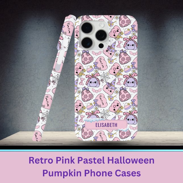 Coques Case-Mate iPhone Boîtes de téléphone Citrouille Retro Pink Pastel (Retro Pink Pastel Halloween Pumpkin Phone Cases)