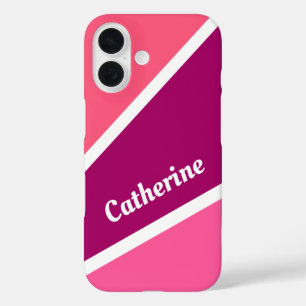Coques iPhone 16 Boîtes de téléphone de nom personnalisé Colorée Ra