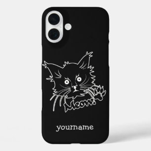 Coques iPhone 16 Plus Boîtes de téléphone monochrome personnalisées Blac