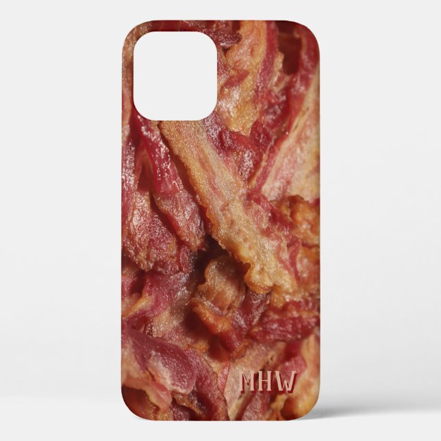 Coques Case-Mate iPhone Boîtes téléphoniques BACON monogramme personnalisé (Verso)