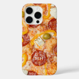 Coques iPhone 16 Pro Boîtes téléphoniques PIZZA monogramme personnalisé