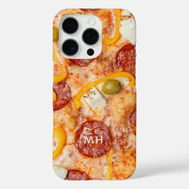Coques Case-Mate iPhone Boîtes téléphoniques PIZZA monogramme personnalisé (Verso)