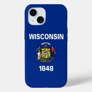 Coque Pour iPhone 15 Boîtier Apple iPhone 15 Case-Mate, drapeau du Wisc