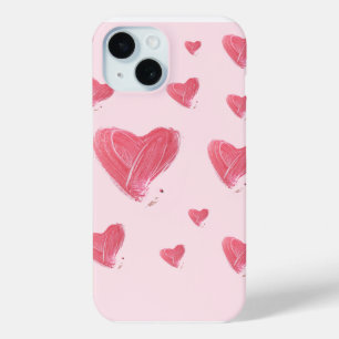 Coque Pour iPhone 15 Boîtier Apple Iphone 15 motif cœur rose
