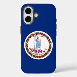 Coques iPhone 16 Boîtier Apple iPhone 16, drapeau de l'État de Virg