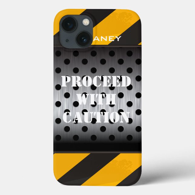 Coques Case-Mate iPhone Boîtier d'air iPad | Zone de construction | Jaune, (Verso)