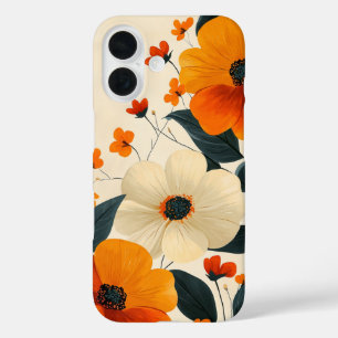 Coques iPhone 16 Boîtier de téléphone à fusion florale