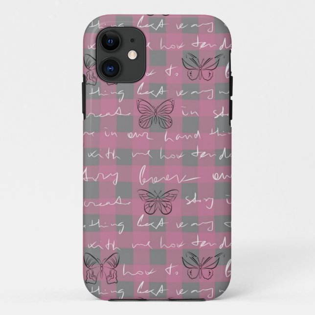 Coques Case-Mate iPhone Boîtier de téléphone à papillon rose | Cute et élé (Dos)
