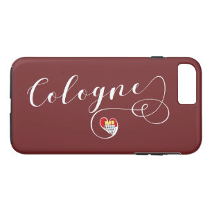 Coque iPhone 8 Plus/7 Plus Boîtier de téléphone cellulaire Heart Cologne, Köl
