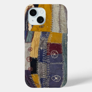 Coque Pour iPhone 15 Boîtier de téléphone Crazy Quilt antique