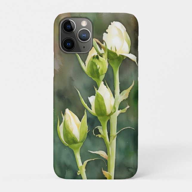 Coques Case-Mate iPhone Boîtier de téléphone d'art Rose de Roses blanches (Dos)