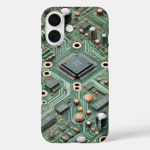 Coques iPhone 16 Boîtier de téléphone de carte d'ordinateur