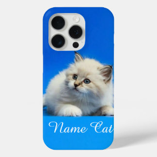 Coque iPhone 15 Pro Boîtier de téléphone de chat customisé avec votre 