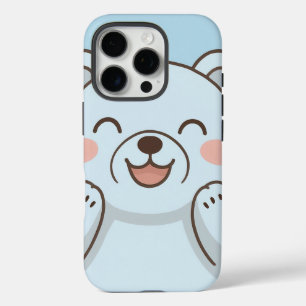 Coques iPhone 16 Pro Boîtier de téléphone de l'ours de dessin mignon - 