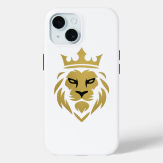 Coque Pour iPhone 15 Boîtier de téléphone de luxe Lion d'or 🦁 - Puissa