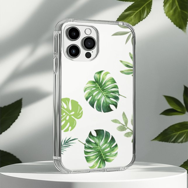 Coques Case-Mate iPhone Boîtier de téléphone Feuille de Monstera - Tropica (Retro meets rebellion with this vaporwave-inspired phone cover! Bold colors, edgy graphics, and Y2K )
