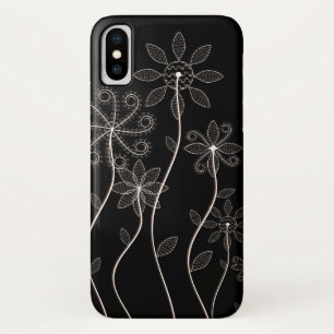 Case-Mate iPhone Case Boîtier de téléphone Fleurs noires et blanches