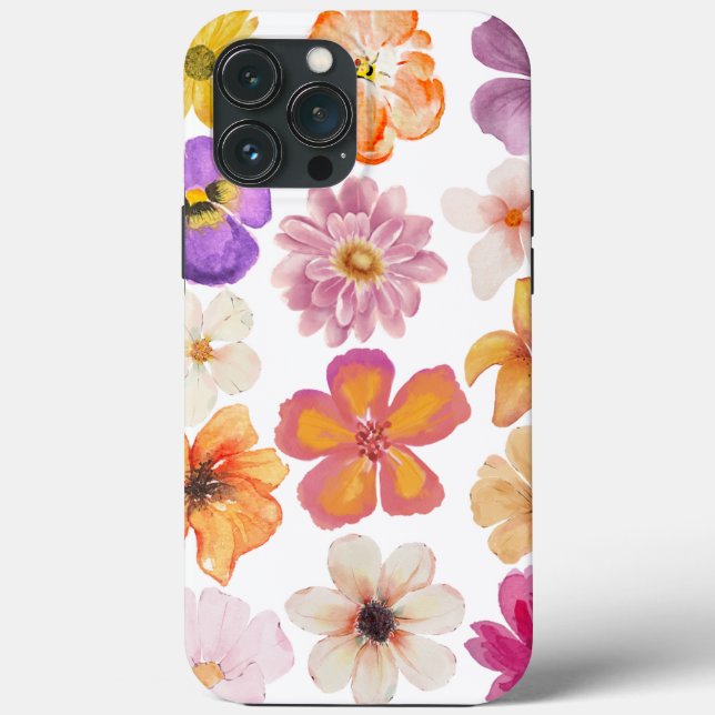 Coques Case-Mate iPhone Boîtier de téléphone floral Aquarelle (Verso)