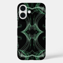 Boîtier de téléphone Fractal noir et vert