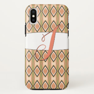 Case-Mate iPhone Case Boîtier de téléphone J monogramme en rose et vert