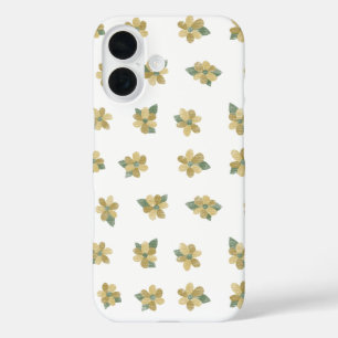 Coques iPhone 16 Boîtier de téléphone jaune Floral