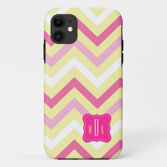 Coques Case-Mate iPhone Boîtier de téléphone Monogram Chevron Design (Dos)