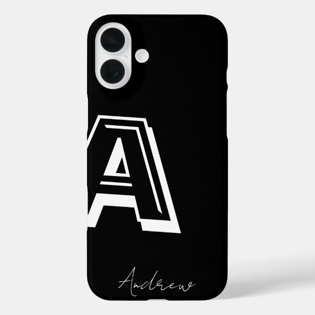 Coques Case-Mate iPhone Boîtier de téléphone noir - nom personnalisé (Verso)