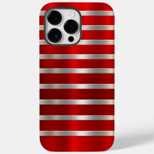 Coque Pour Pour iPhone 14 Pro Max Boîtier de téléphone portable en métal rouge cool