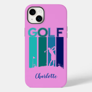 Coque Pour iPhone 14 Plus Boîtier de téléphone portable Golfer 14 rose