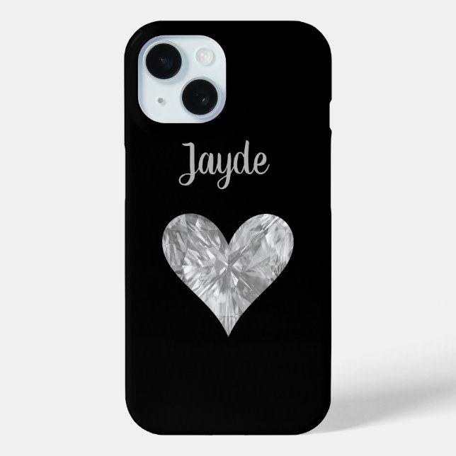 Coques Case-Mate iPhone Boîtier de téléphone portable Silver Crystal Heart (Verso)